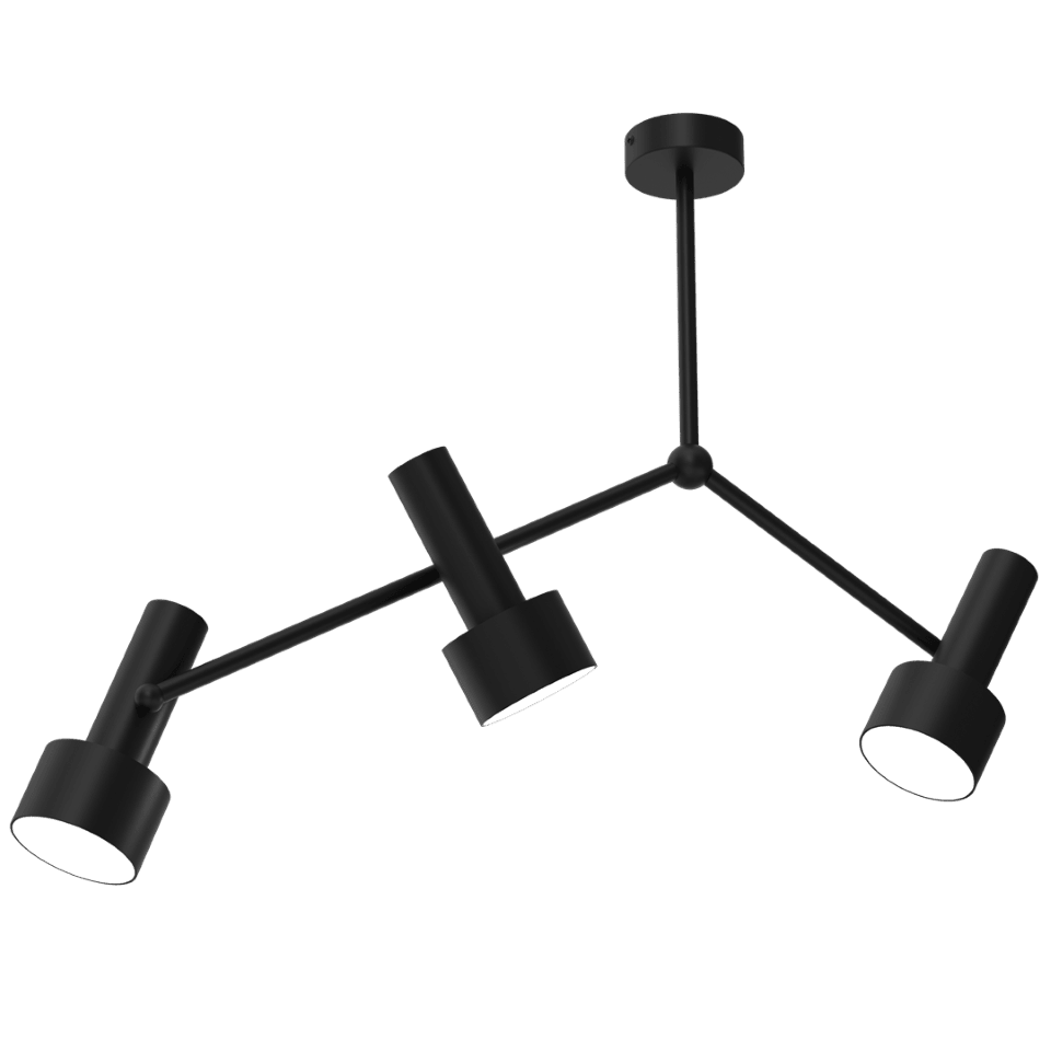 Φωτιστικό Οροφής Linterna 3xGX53 Μαύρο
