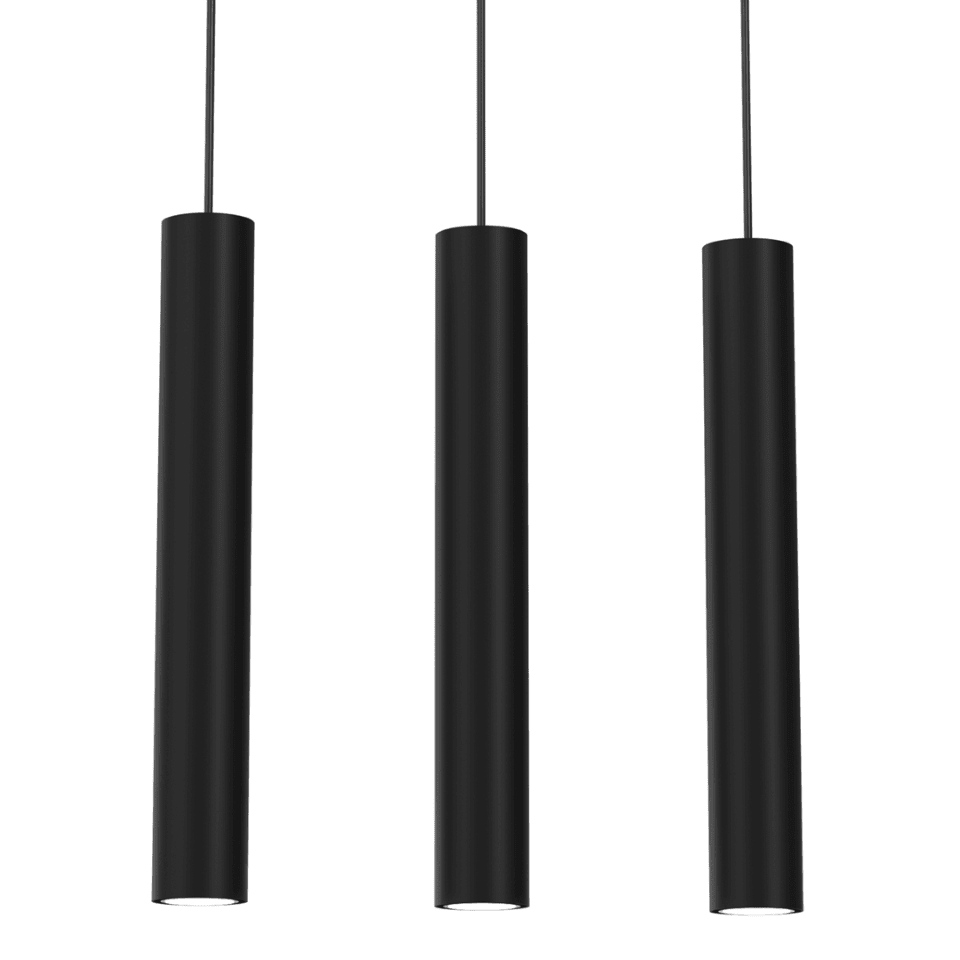 Multi-Light Pendant Lamp Hudson 3xGU10 Black