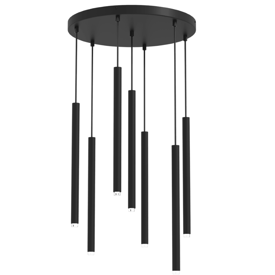 Multi-Light Pendant Lamp Monza 44cm 7xG9 Ø44cm Black