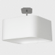 Ceiling Lamp Napoli with shade White Silver