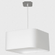 Pendant Lamp Napoli with shade White Silver
