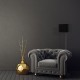 Floor Lamp Napoli with shade 150cm Black Gold