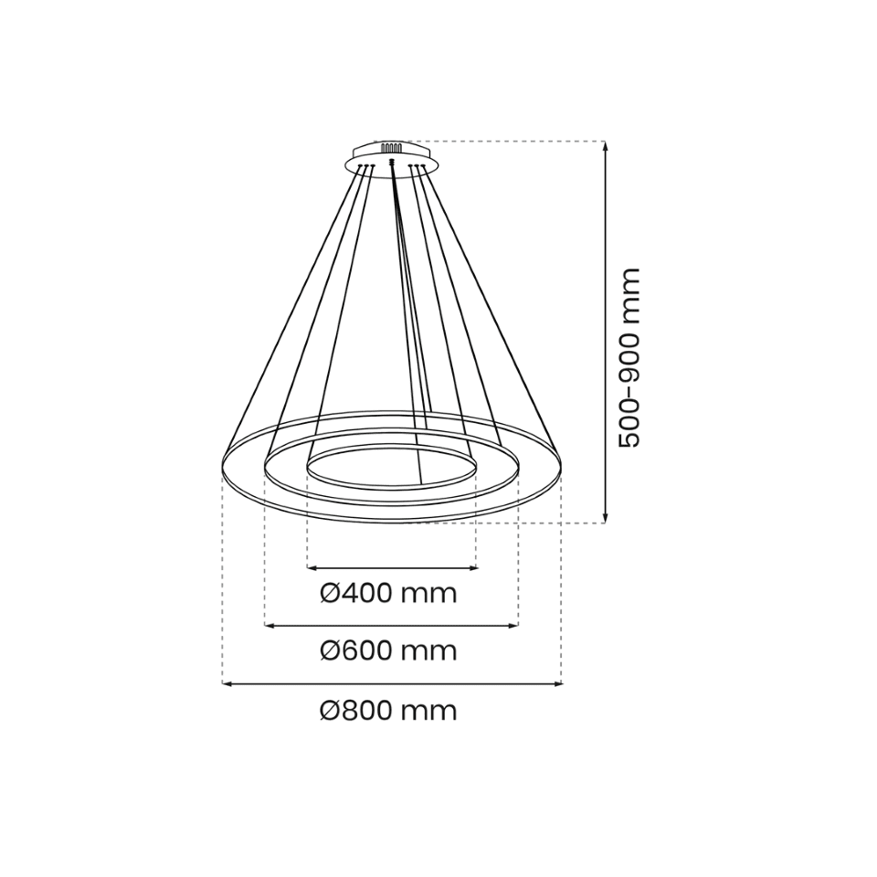 LED Pendant Lamp Rotonda Ø80cm Gold