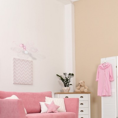 Children's Wall Lamp Motyl Pink