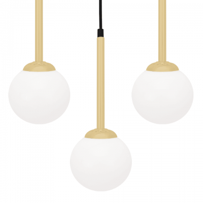 Multi-Light Pendant Lamp Parma 3xE14 Black Brass