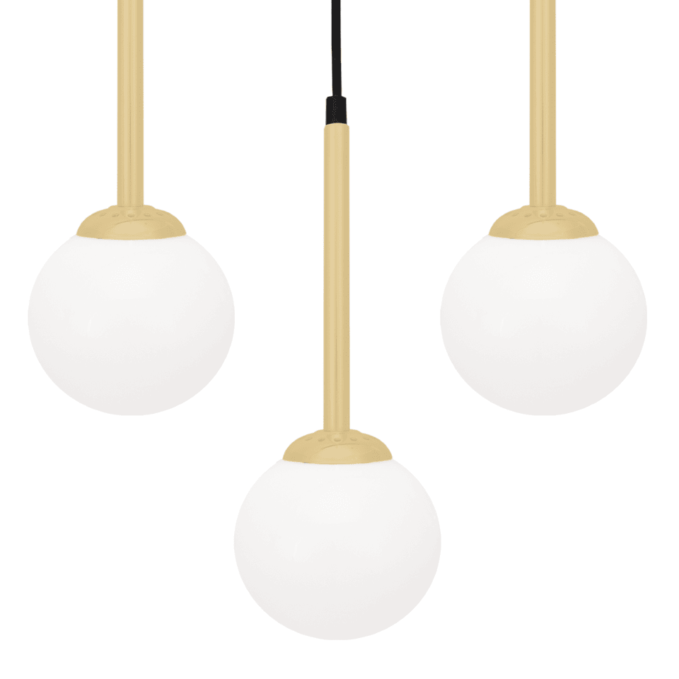 Multi-Light Pendant Lamp Parma 3xE14 Black Brass