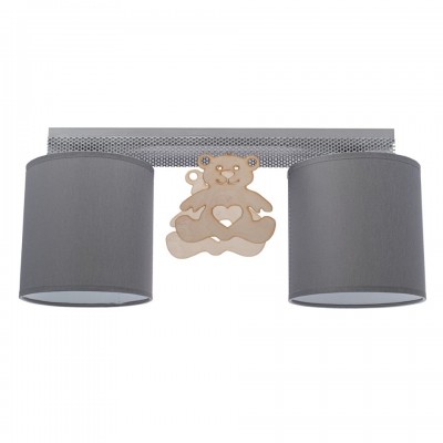 Children's Multi-Light Ceiling Lamp Miś with shade Grey