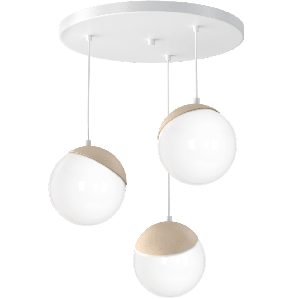 Multi-Light Pendant Lamp Sfera 35cm 3xE14 Ø35cm White