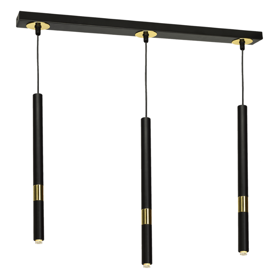 Multi-Light Pendant Lamp Monza 40cm 3xG9 Black Gold