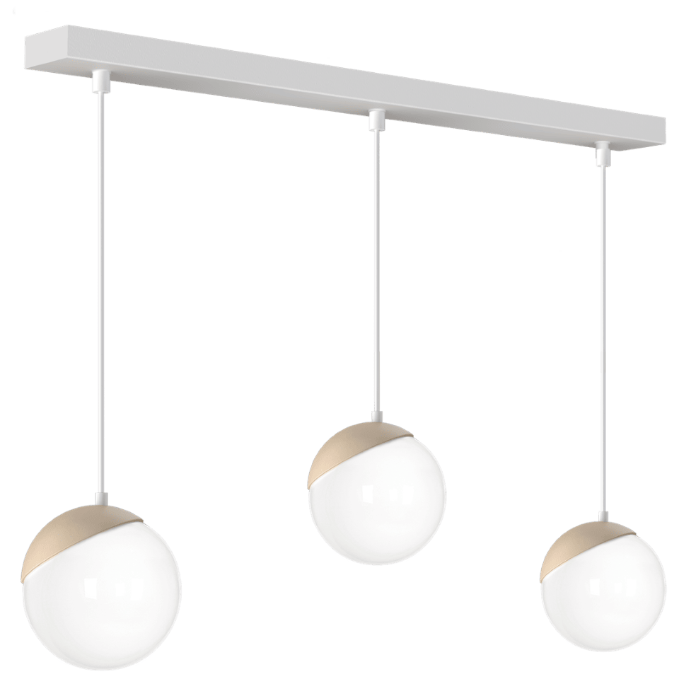 Multi-Light Pendant Lamp Sfera 65cm 3xE14 White