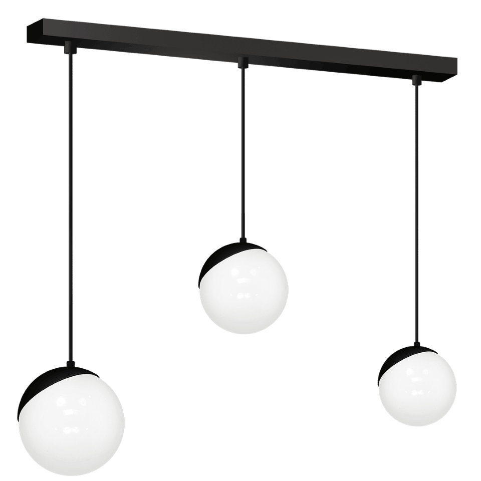 Multi-Light Pendant Lamp Sfera 65cm 3xE14 Black