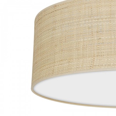 Multi-Light Ceiling Lamp Marshall with shade Ø60cm White Rattan