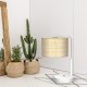 Table Lamp Marshall with shade White Rattan