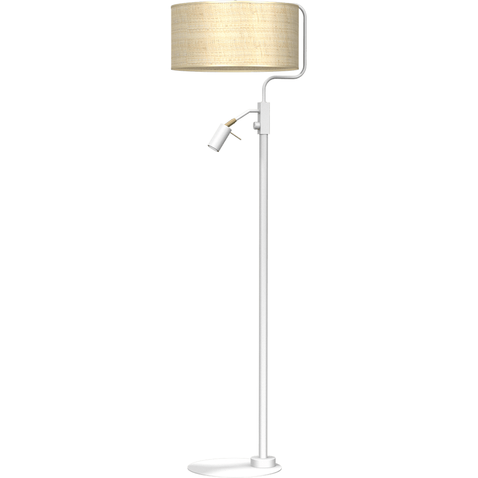 Floor Lamp Marshall Hotel with shade 150cm White Rattan