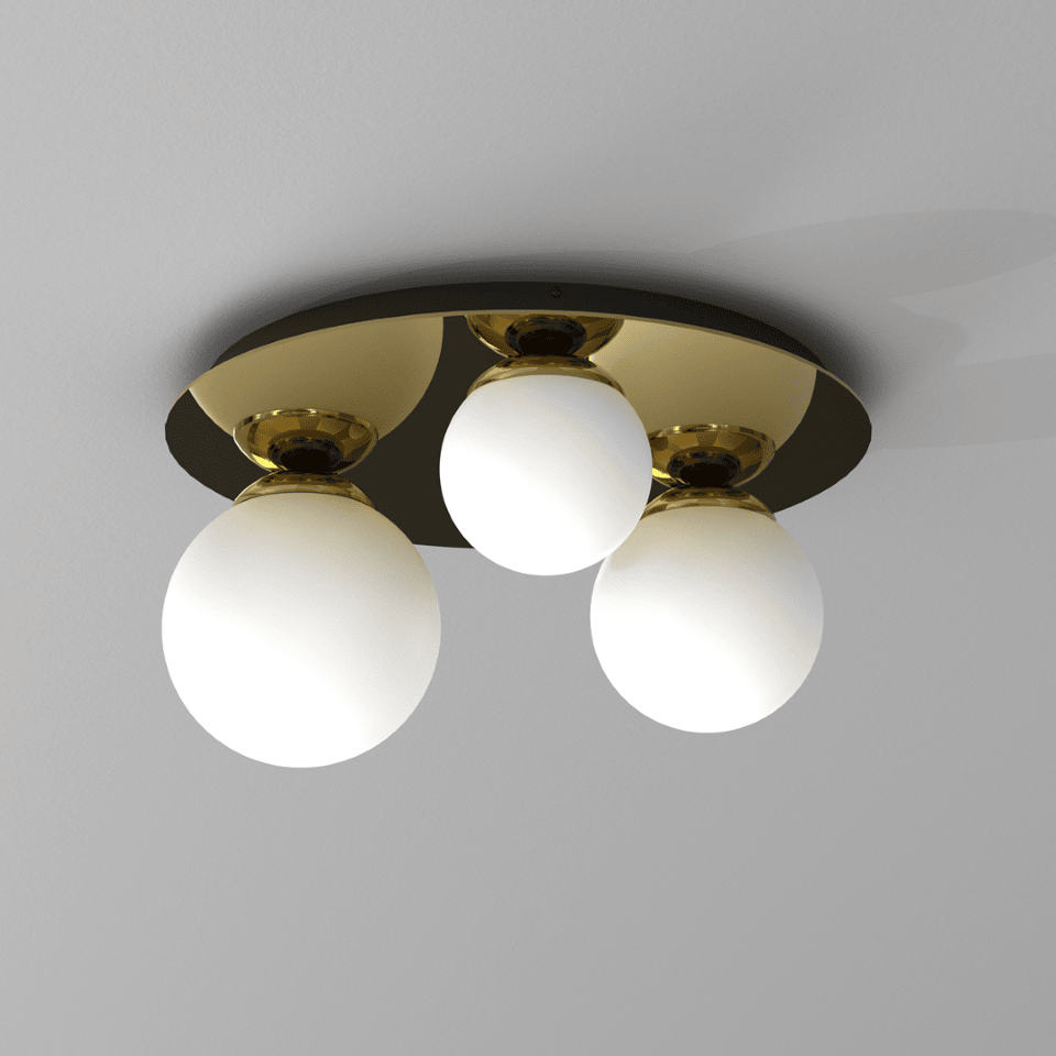 Multi-Light Ceiling Lamp Plato Ø50cm White Gold