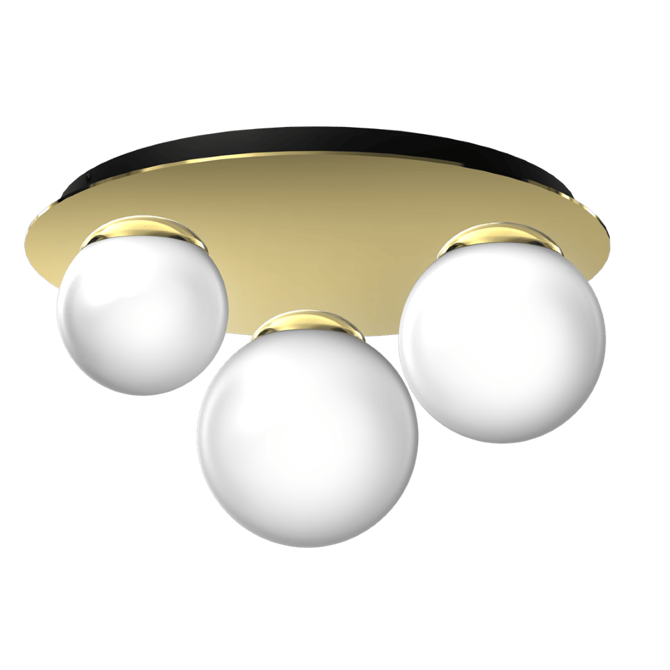 Φωτιστικό Οροφής Plato Ø50cm Λευκό με Χρυσό
