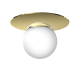 Φωτιστικό Οροφής Plato Ø19cm Λευκό με Χρυσό
