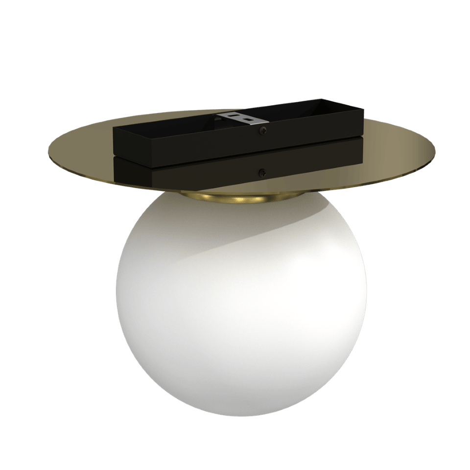 Φωτιστικό Οροφής Plato Ø19cm Λευκό με Χρυσό