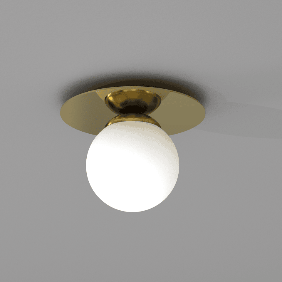 Ceiling Lamp Plato Ø22cm White Gold