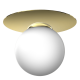 Φωτιστικό Οροφής Plato Ø25cm Λευκό με Χρυσό