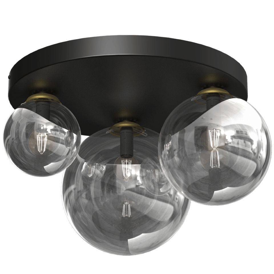 Multi-Light Ceiling Lamp Reflex Black Gold
