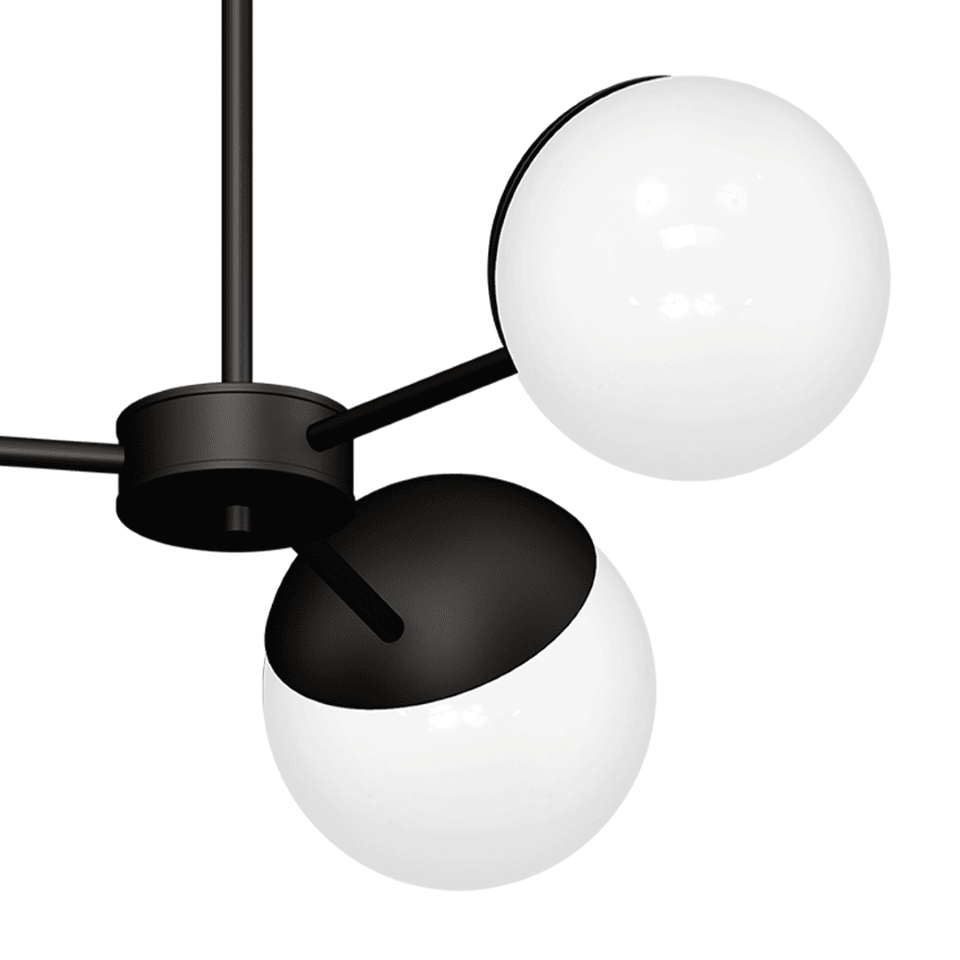 Multi-Light Pendant Lamp Sfera 65cm 3xE14 Ø65cm Black