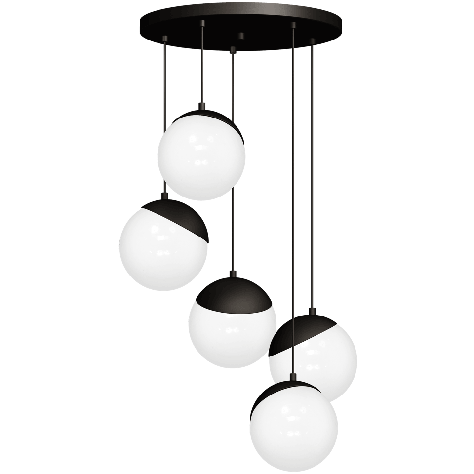 Multi-Light Pendant Lamp Sfera 35cm 5xE14 Ø35cm Black