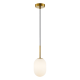 Κρεμαστό Φωτιστικό Alias 1xE14 Ø12cm Χρυσό με Οπάλ Γυαλί