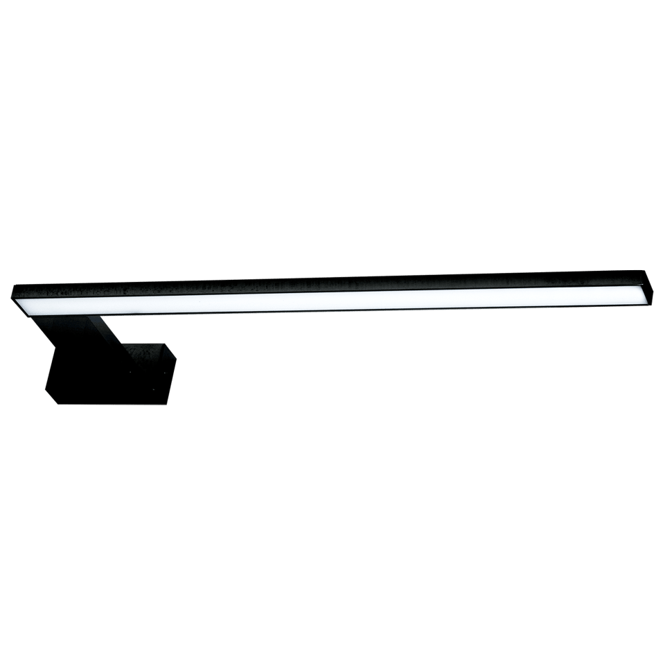 LED Απλίκα Τοίχου Shine Δεξί IP44 11W 45cm Μαύρο