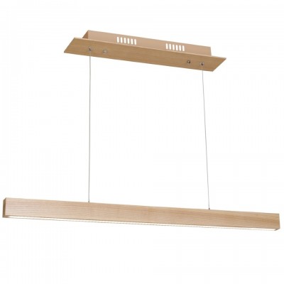 LED Pendant Lamp Timber 90cm Natural Wood Color