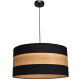 Κρεμαστό Φωτιστικό Terra με καπέλο Μαύρο με Χρώμα Ξύλου