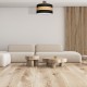 Multi-Light Ceiling Lamp Terra with shade Black Natural Wood Color