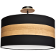 Multi-Light Ceiling Lamp Terra with shade Black Natural Wood Color