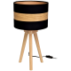 Επιτραπέζιο Φωτιστικό Terra με καπέλο Μαύρο με Χρώμα Ξύλου