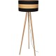 Floor Lamp Terra with shade 100cm Black Natural Wood Color