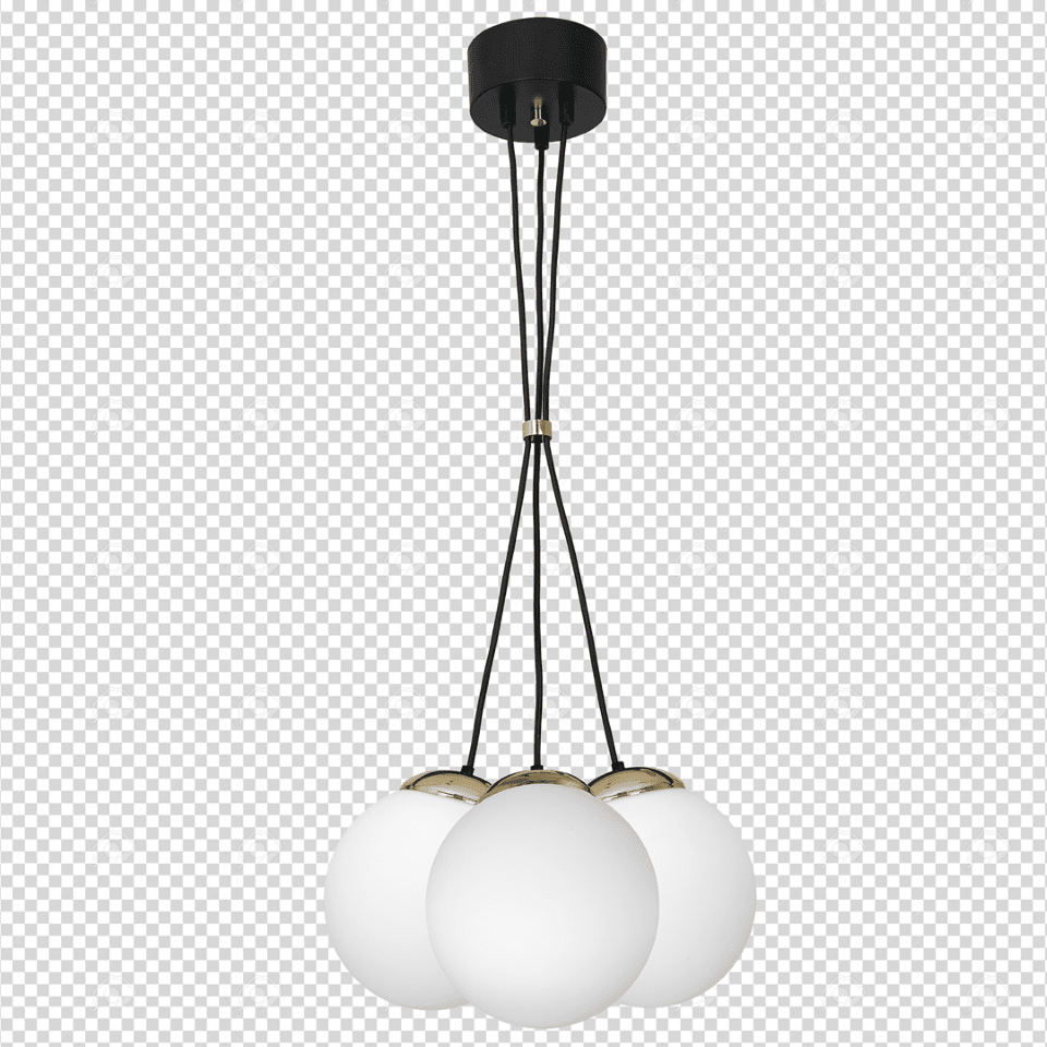 Multi-Light Pendant Lamp Sparta 3xE14 Ø40cm Black Gold