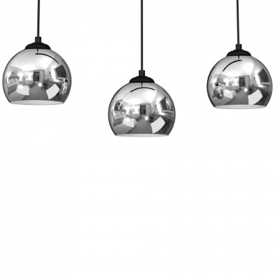 Multi-Light Pendant Lamp Toro 3xE27 Black Silver