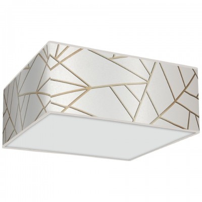 Multi-Light Ceiling Lamp Ziggy with shade White Gold