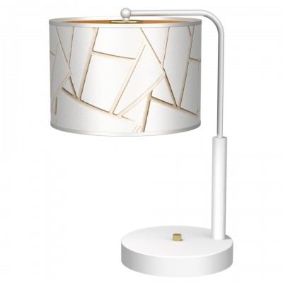 Table Lamp Ziggy with shade White Gold