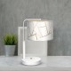 Table Lamp Ziggy with shade White Gold