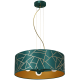 Κρεμαστό Φωτιστικό Ziggy με καπέλο 3xE27 Ø50cm Χρυσό με Πράσινο