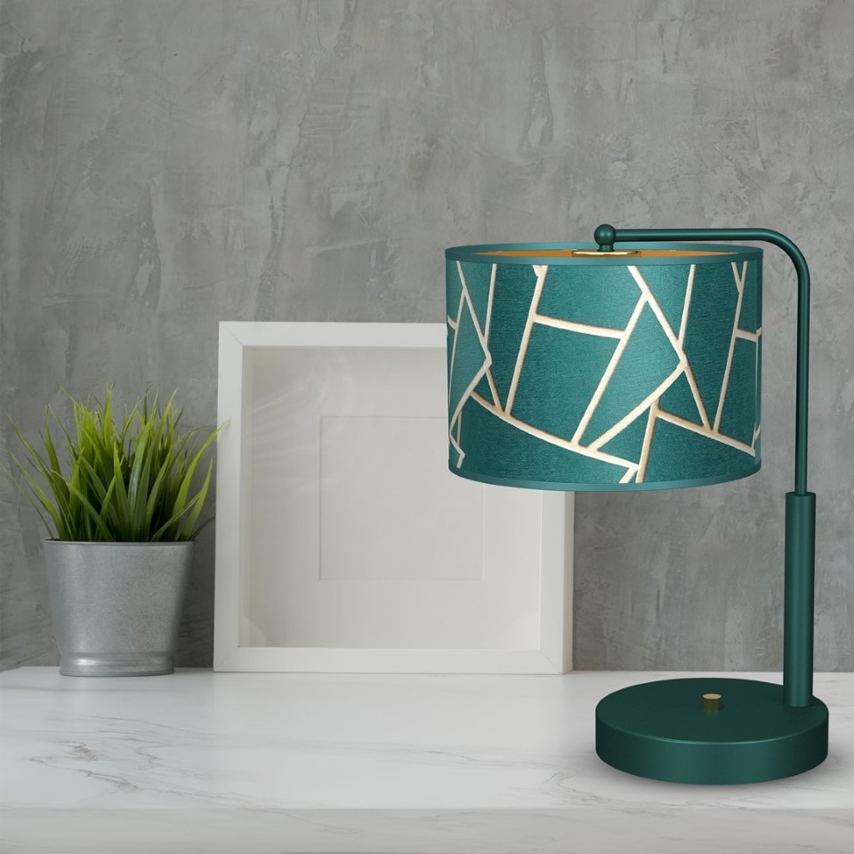 Table Lamp Ziggy with shade Gold Green