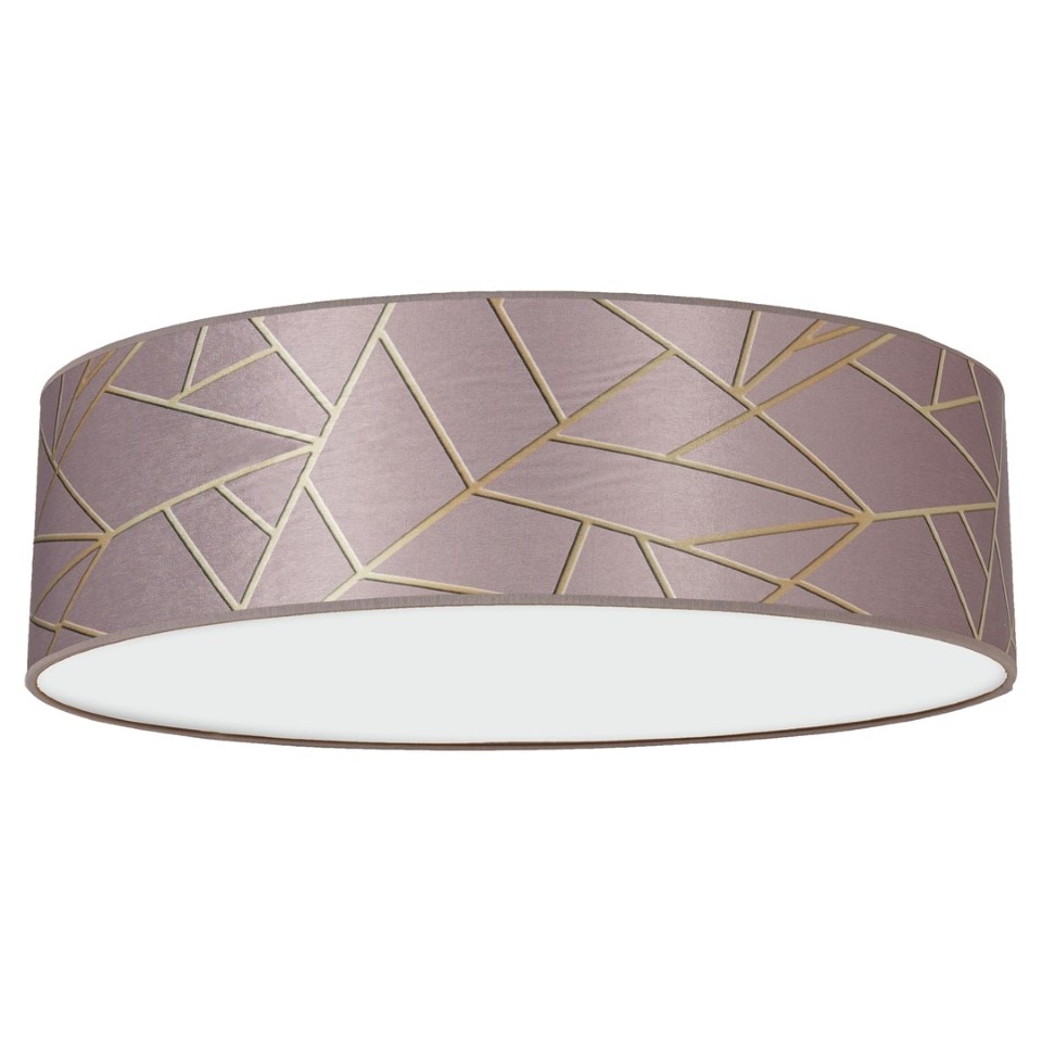 Multi-Light Ceiling Lamp Ziggy with shade Ø50cm Gold Pink