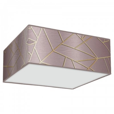 Multi-Light Ceiling Lamp Ziggy with shade Gold Pink