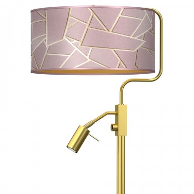 Floor Lamp Ziggy with shade 150cm Gold Pink
