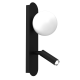 Απλίκα Τοίχου Sirio 10cm Μαύρο με Λευκό