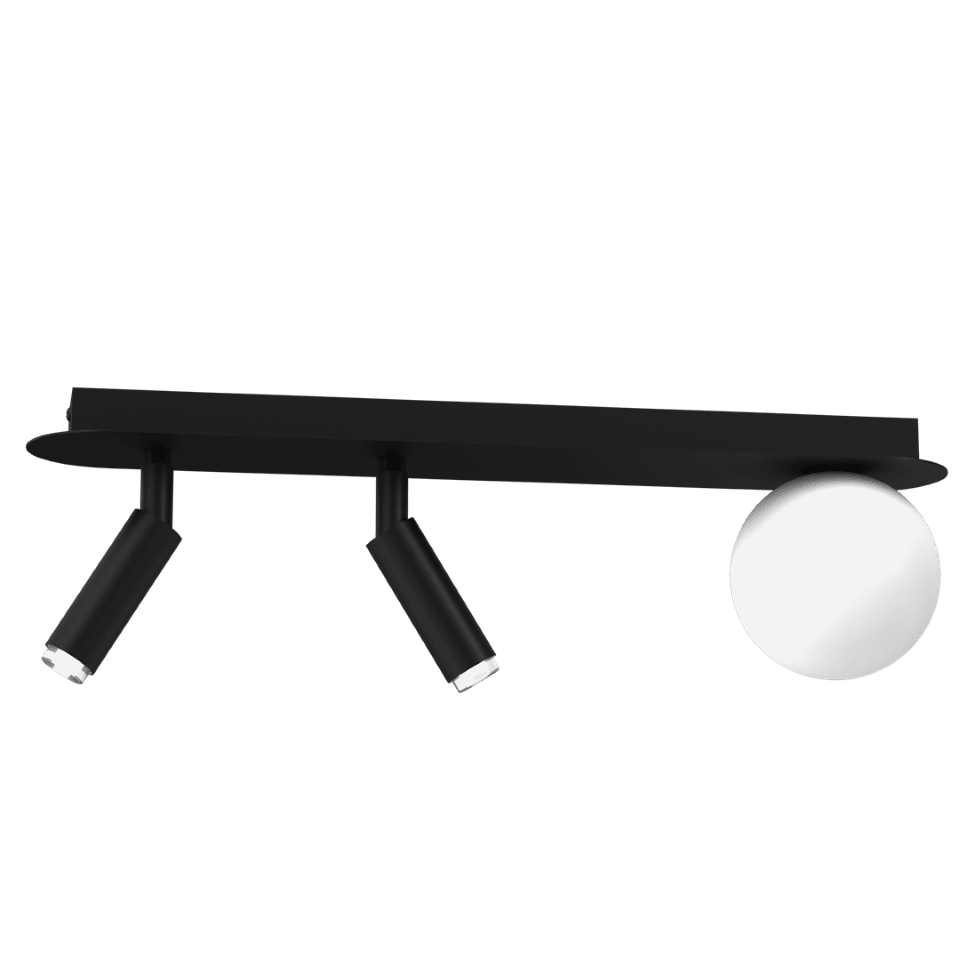 Φωτιστικό Οροφής Sirio 44cm Μαύρο με Λευκό