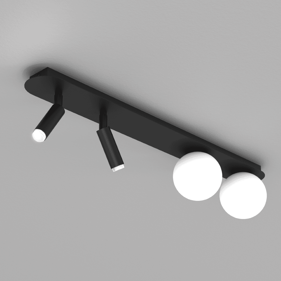 Multi-Light Ceiling Lamp Sirio 64cm Black White