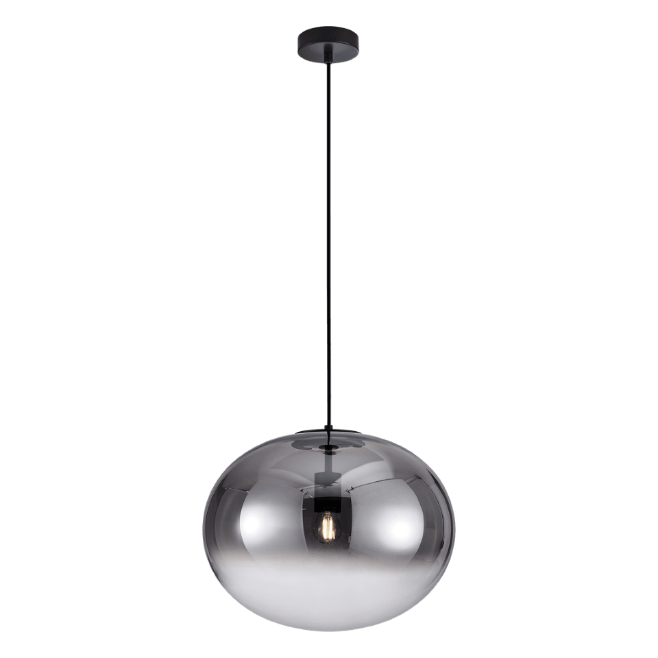 Pendant Lamp Campania Smoke with shade Ø40cm Black