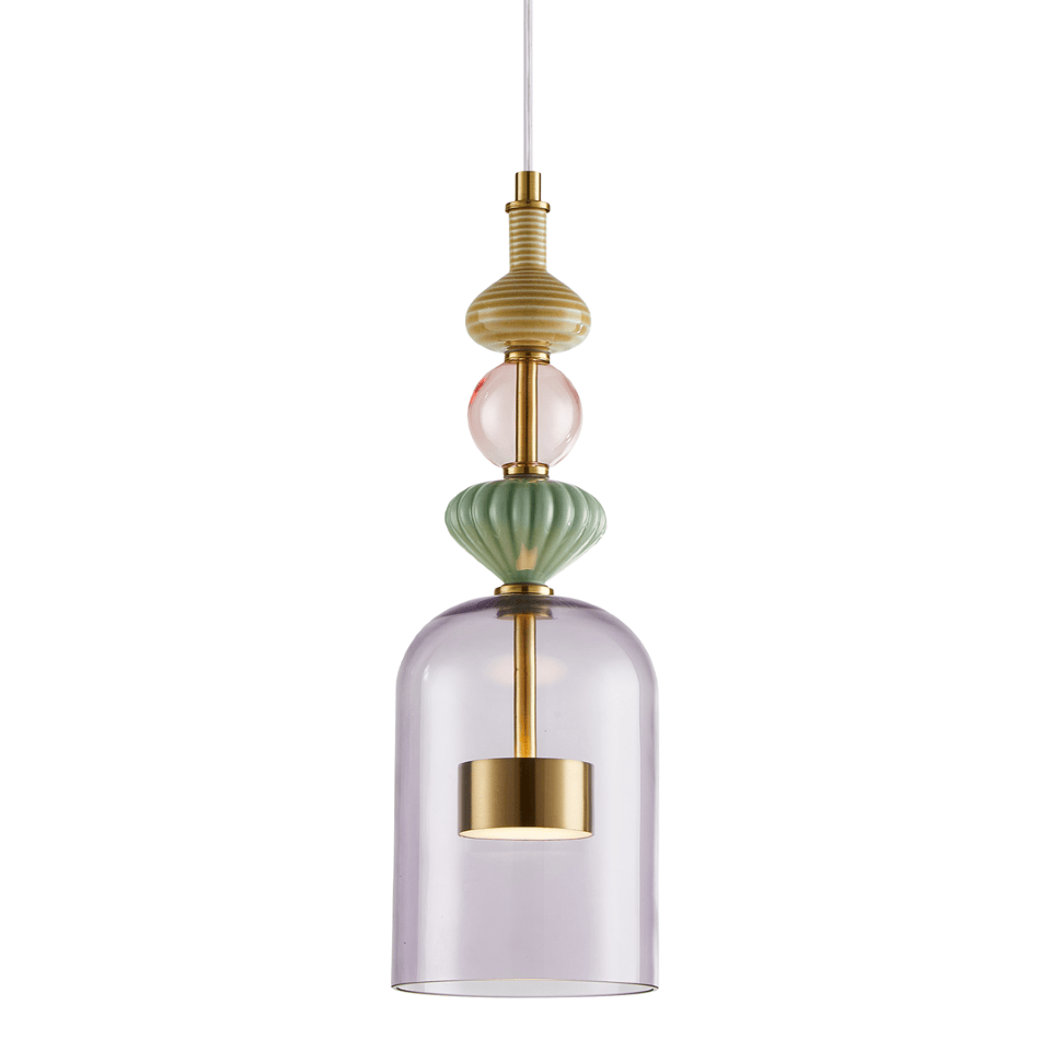 LED Pendant Lamp Arte Gold with shade 13,5cm 12W Multi-colour